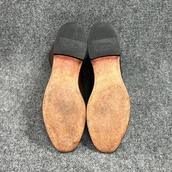 Justin Classic Roper Western Boots Men's Size 11D Brown Leather Pull On Cowboy - Picture 12 of 16